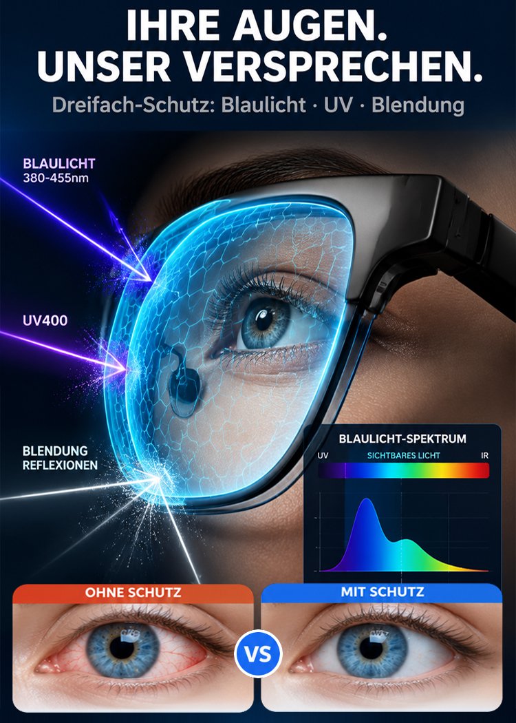 Intelligente Brille mit Zoom, Farbwechsel und Echtzeit-AI-Übersetzung