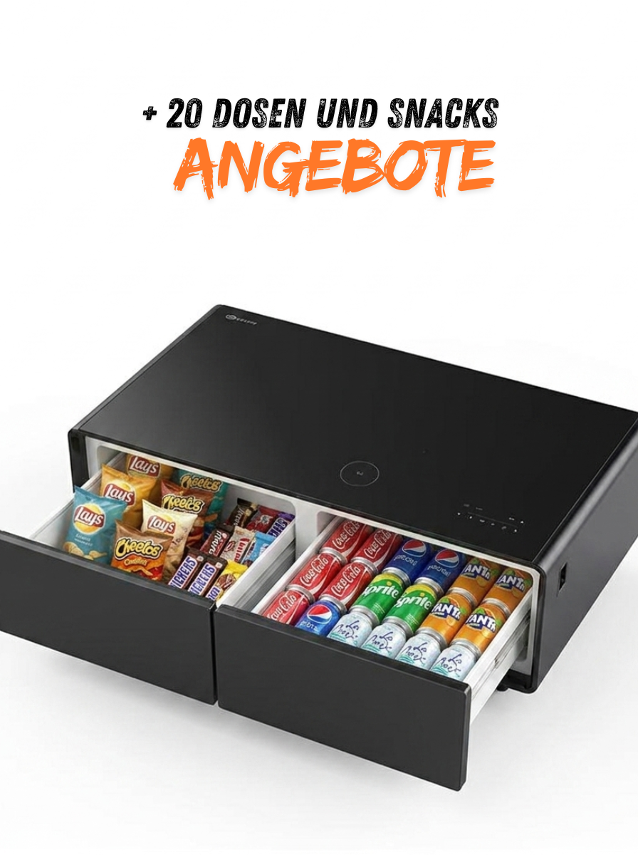 Der intelligente Couchtisch der Zukunft + 20 Snacks und Knabbereien