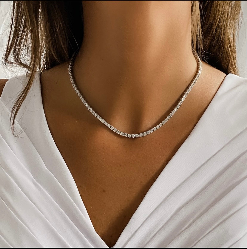 Chaîne Tennis Soniou – Acier Inoxydable et CZ