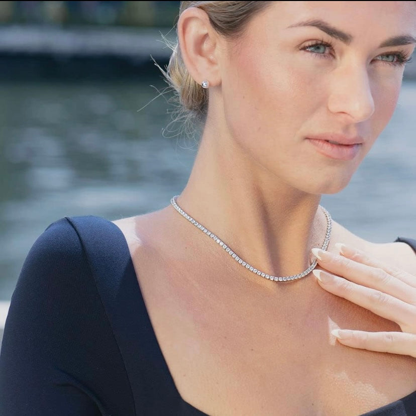 Chaîne Tennis Soniou – Acier Inoxydable et CZ