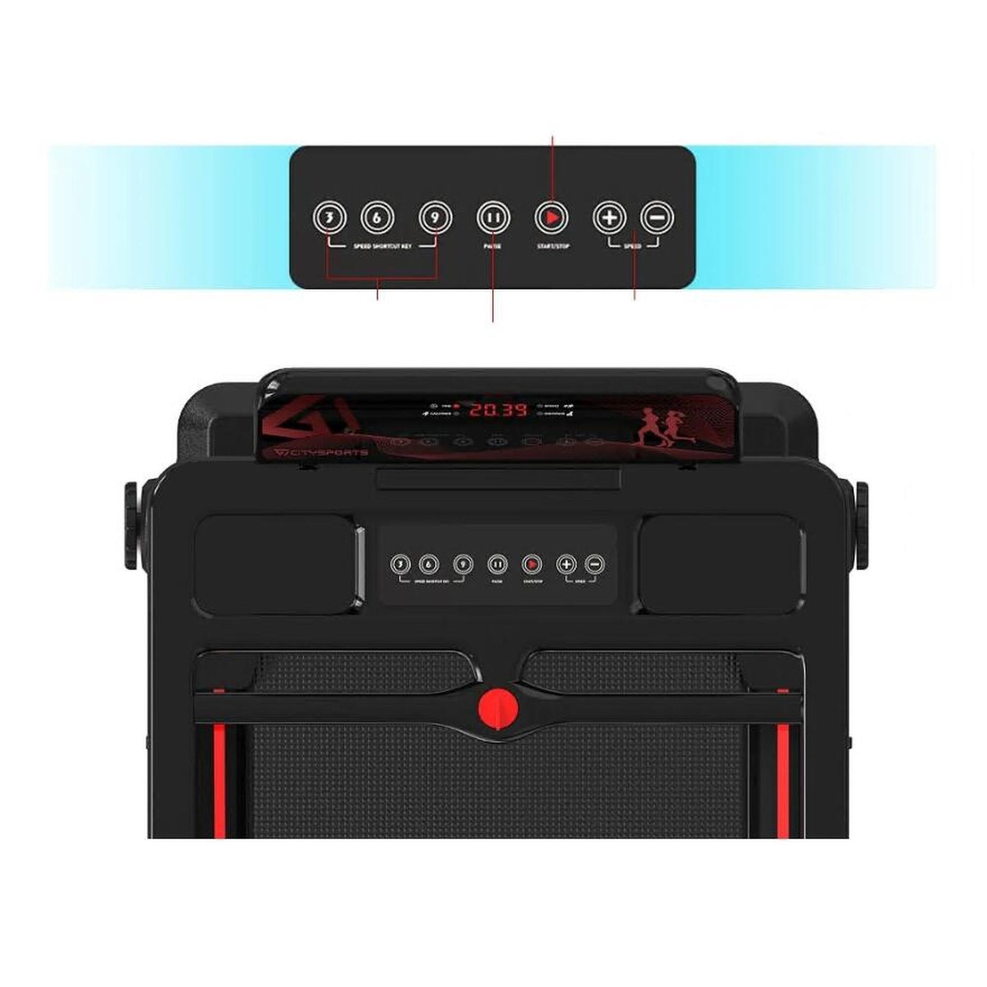 Faltbares Laufband 1400W, CITYSPORTS WP9